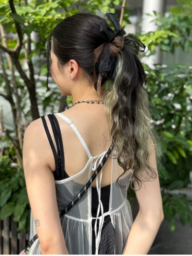 【普段のポニーテールもこのシュシュで一気に垢抜けフリフリ咲き誇るシュシュ🌷🌷】