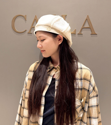 【フリンジとレースの切り替えがポイント🎀✨ビッグベレー】