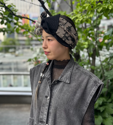【配色のバランス感が絶妙🌸✨存在感のあるヘアバンド】