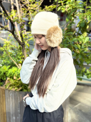 【裾のくるんとした部分が可愛い❦耳付きニット】