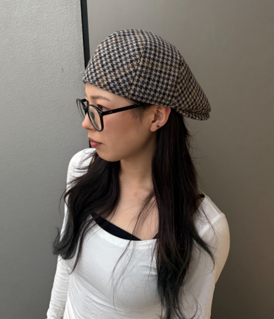 【あたたかみのある風合いは秋冬にピッタリ👍💕総柄のハンチング】