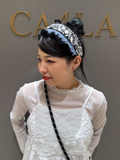 【花柄とパール付きフリルで女子力爆上がり➹➹カチューシャ】