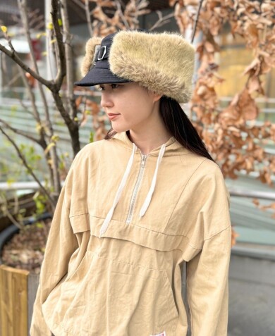 【ボリュームたっぷり!!フェイクファーのワークキャップ】