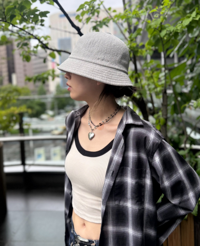 【さっと気軽にかぶれる🍃✨シンプルなメトロハット】