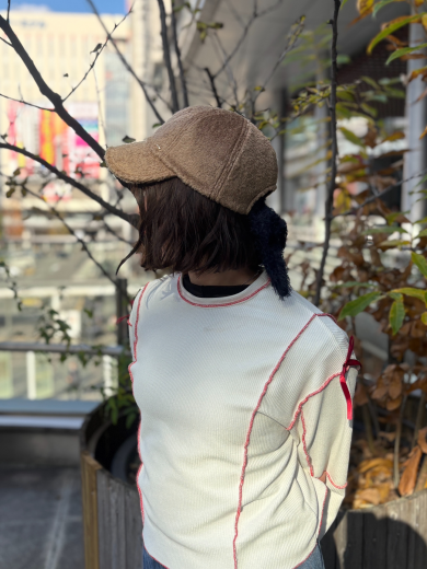 【後ろのリボンがポイント☝レディースキャップ】