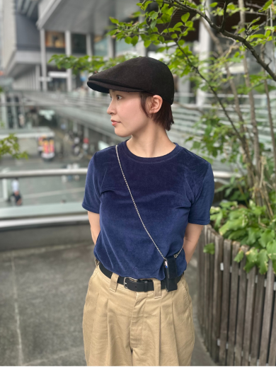 【形がコンパクトでコーデュロイ素材が◎ハンチング】