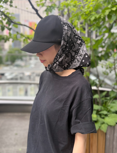 【日除けにも最適🌞💙スカーフ付きのベースボールキャップ】