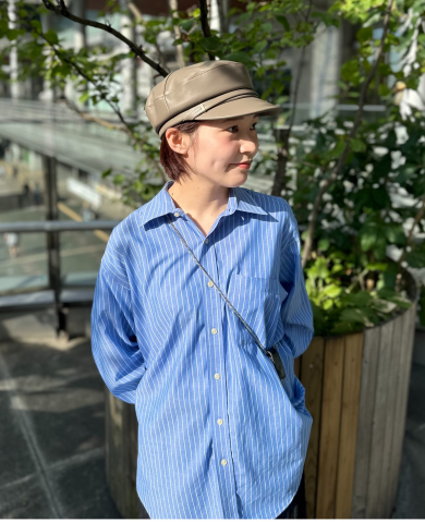 【きめ細かなラムレザー使用で高級感溢れるキャスケット】