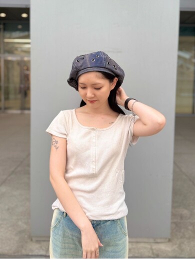【斬新かつお洒落に✫アトリエメイドのベレー帽】