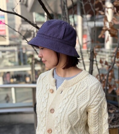 【福岡県小倉産の「霜降小倉」を使用🐤🎶バケットハット】