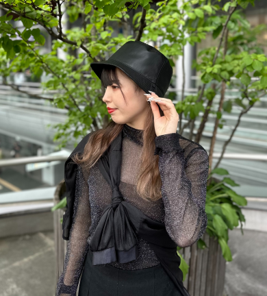 【コーデのまとめ役🙌フェイクレザーのバケットハット】