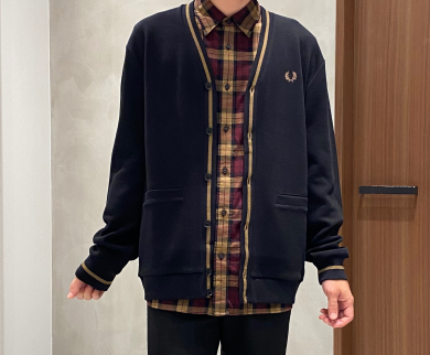 Tipped Pique Texture Cardigan