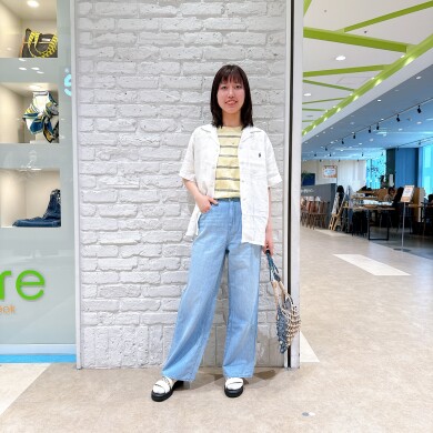 【healthy denim】コットンリネンでサラッと涼しげに履けるデニム🎐