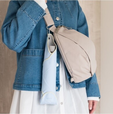 ✨【カラビナでバッグに外付け！】ラビナ付き巻くだけ保冷クロス✨