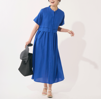 👗着るだけで美シルエット！リネン混・接触冷感の優秀シャツワンピース👗