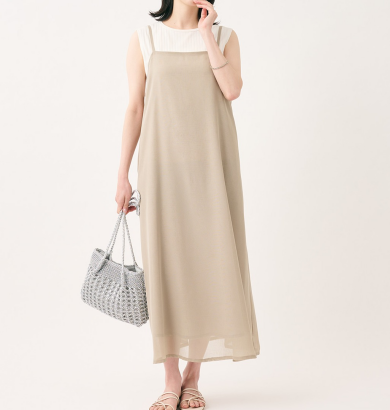 👗夏のお出かけに！汚れを気にせず着られる【すごナノ撥水】キャミワンピース👗