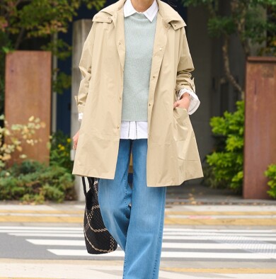 ✨【花粉・UV・雨をブロック】どんな天気も味方にする、UVカットステンカラーコート✨