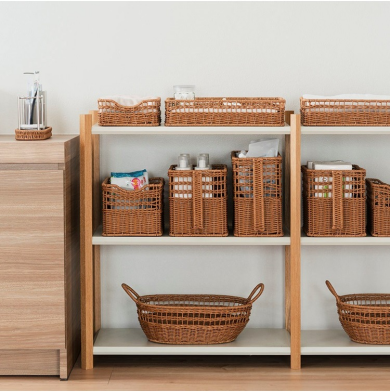 ✨見せる収納を楽しもう。水洗いOKなラタン調バスケット全7種が登場✨