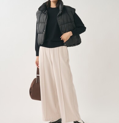 👗旬顔コーデが叶う！【すごナノ撥水】ショート丈中綿ベスト👗