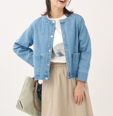 👗春のお出かけに最適！動きやすくて女性らしいデニムジャケット👗