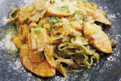 糸島雷山ソーセージのパスタ