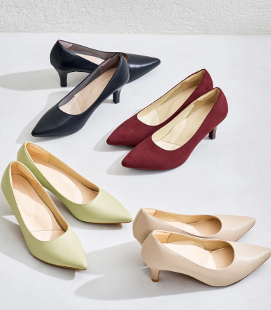 【跳べるパンプス】7cmヒールポインテッドトゥ