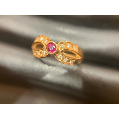 【K18 色石＆メレダイヤ付きリング 高価買取いたしました💍✨】