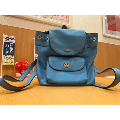 コーチ巾着型バックパックをお買取り致しました！