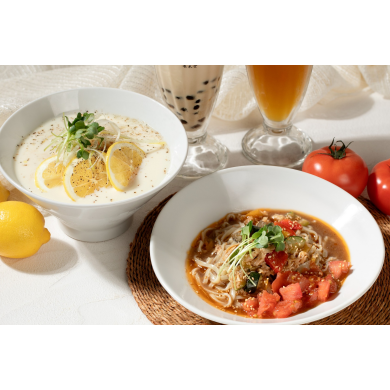 台湾カフェ夏限定『レモン豆乳スープ涼麺』『夏野菜の酸辣涼麺』涼麺2種登場！