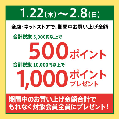 ボーナスポイントプレゼントキャンペーン