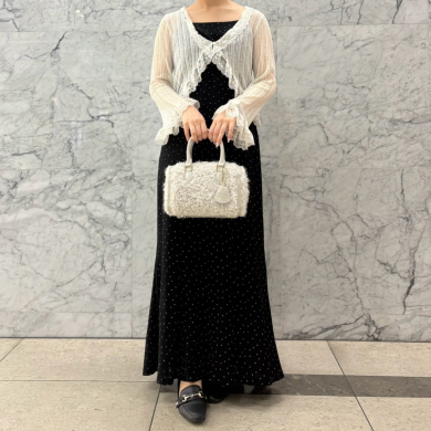 【新作🩶】ふわふわのファーのボストンバッグ🎀