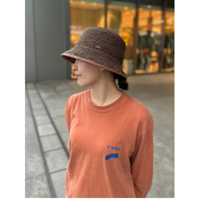 【丸いフォルムが頭にフィット◍男女兼用ラフィアハット】