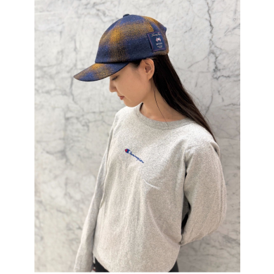 【グラデーション入りのチェック柄でこなれ感を★キャップ】