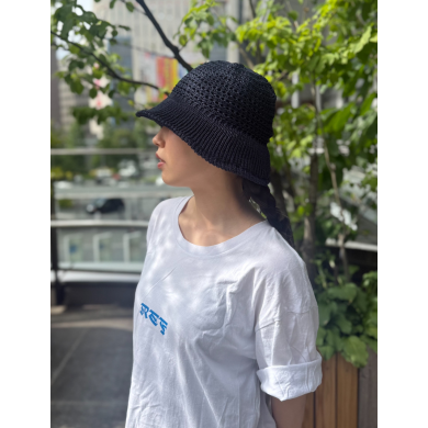 【通気性抜群👍💕和紙糸を使用したニットハット】