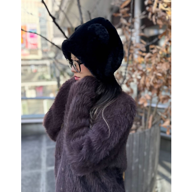 【クマ耳がキュート♡フェイクファーのフード】