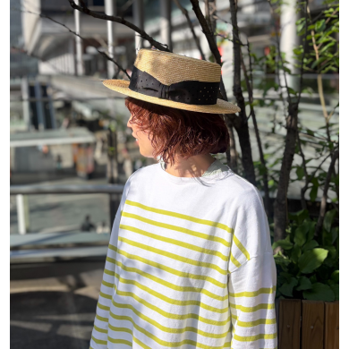 【普段使いはもちろん、浴衣にも◎💙麦ブレードで仕立てたカンカン帽】