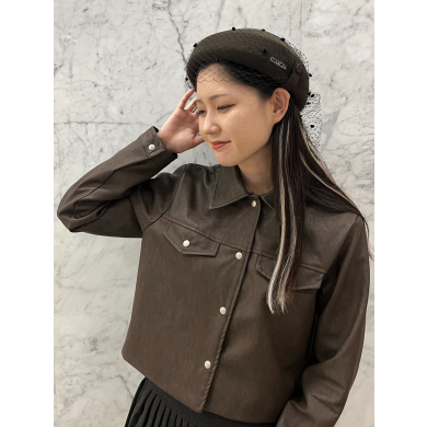 キレイめにも被れる❤チュール付きアトリエメイドのベレー帽
