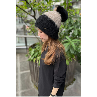 【グラデーションカラーのような2色使いがかわいい💠ニット帽】