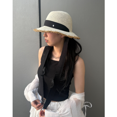 【通気性抜群で見た目にも爽やか🍃✨ペーパー素材のワイドブリムハット】