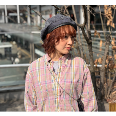 【春夏に嬉しい機能満載🌸🍃ネイティブ柄風ニットベレー】