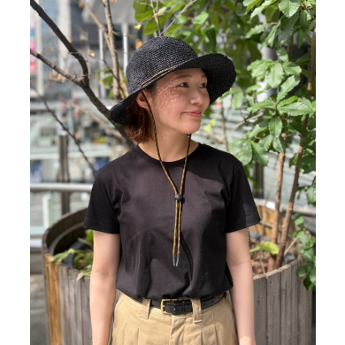 【ハンドメイドならではの温かみ🍃✨ペーパーヤーンの中折れハット】