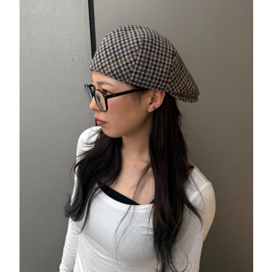 【あたたかみのある風合いは秋冬にピッタリ👍💕総柄のハンチング】