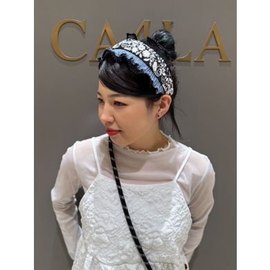 【花柄とパール付きフリルで女子力爆上がり➹➹カチューシャ】