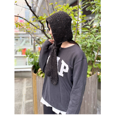 【紐部分はマフラーにも◎シンプルフード】