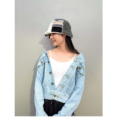 【色んな素材使用でどこから見ても可愛い❦アトリエメイドのチューリップハット】