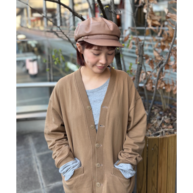 【経年変化も楽しめる★牛革マリンキャップ】