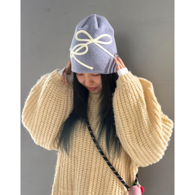 【甘すぎないデザインで被りやすい🎀シングルニット】