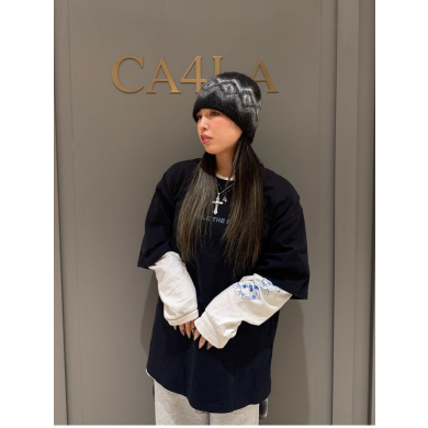 【ダイヤ柄がストリートコーデにマッチ✫✫ニット帽】