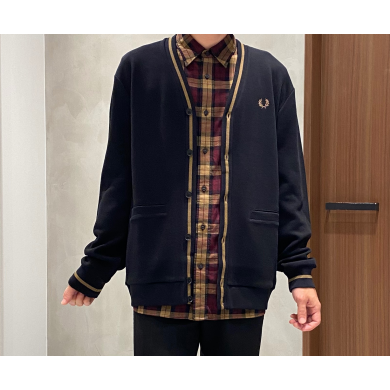 Tipped Pique Texture Cardigan