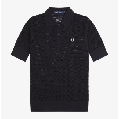 Open-Knit Polo Shirt